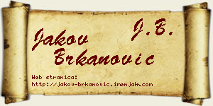 Jakov Brkanović vizit kartica